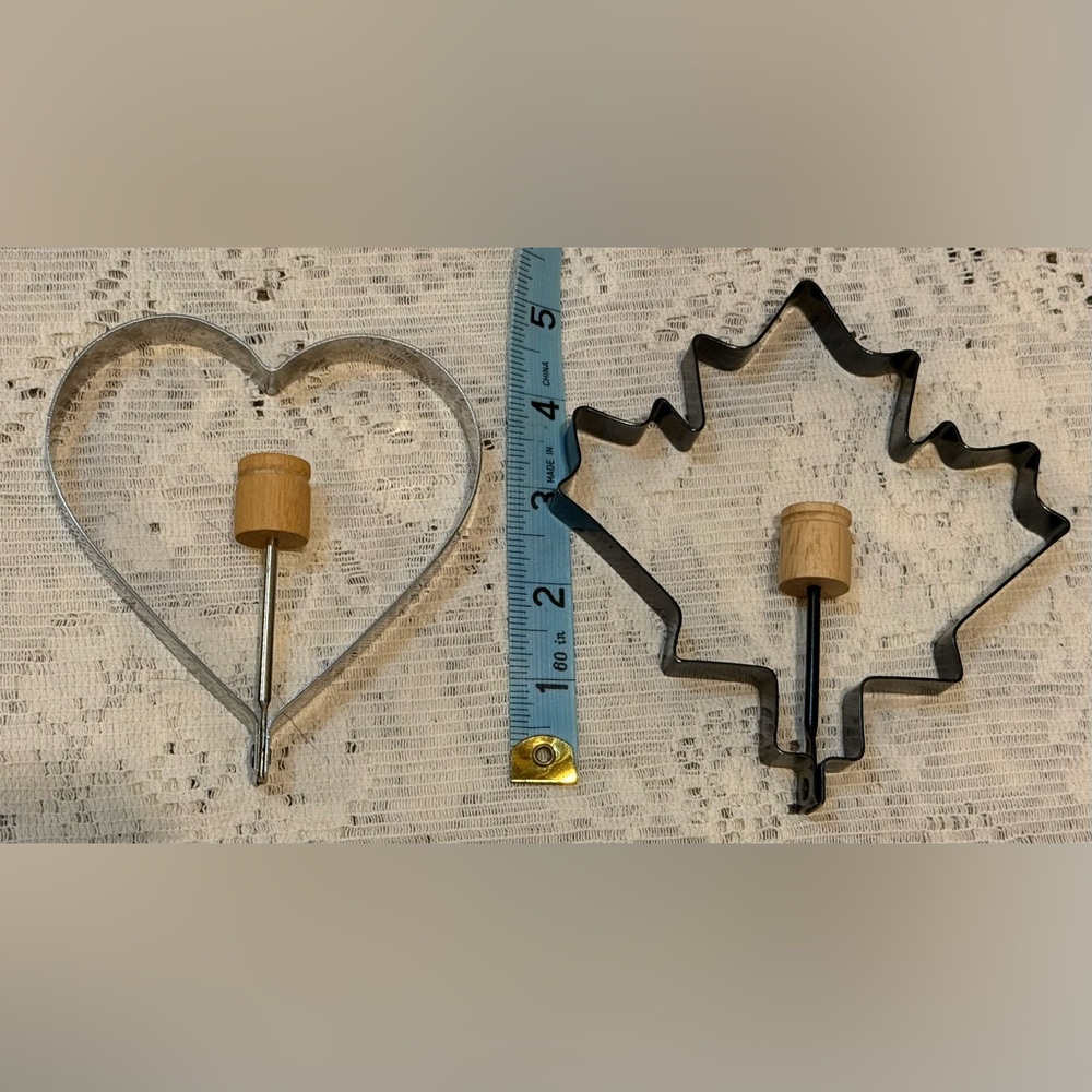 Heart and Maple Leaf Pancake and Egg Shaper, Cookie Cutter Set